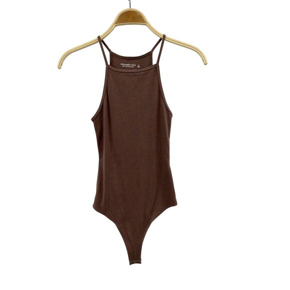 Abercrombie & Fitch Tops - Abercrombie & Fitch Brown Ribbed Sleeveless Bodysuit